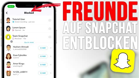 leute auf snap entblocken|Freunde auf Snapchat entblocken